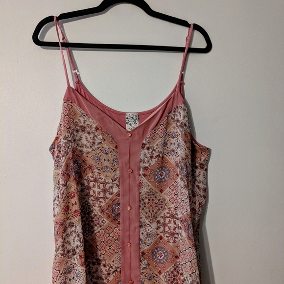 New Naif XL Pink Floral Print Tank Top NWOT - Picture 4 of 4